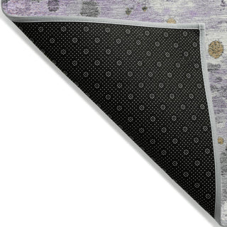 Piper Looms Chantille Abstract ACN2007 Lavender Machine Washable Area Rug Backing Image