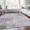 Piper Looms Chantille Abstract ACN2007 Lavender Machine Washable Area Rug Lifestyle Image Feature