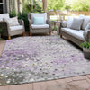 Piper Looms Chantille Abstract ACN2007 Lavender Machine Washable Area Rug Outdoor Lifestyle Image Feature
