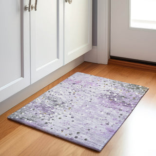 Piper Looms Chantille Abstract ACN2007 Lavender Machine Washable Area Rug Scatter Lifestyle Image Feature