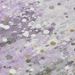 Piper Looms Chantille Abstract ACN2007 Lavender Machine Washable Area Rug Swatch Image