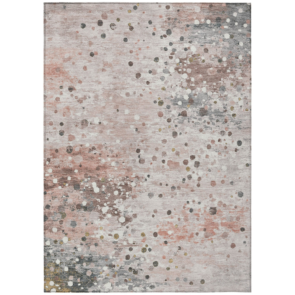 Piper Looms Chantille Abstract ACN2007 Salmon Machine Washable Area Rug main image