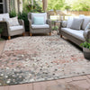Piper Looms Chantille Abstract ACN2007 Salmon Machine Washable Area Rug Outdoor Lifestyle Image Feature