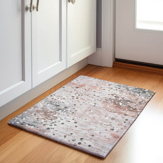 Piper Looms Chantille Abstract ACN2007 Salmon Machine Washable Area Rug Scatter Lifestyle Image Feature