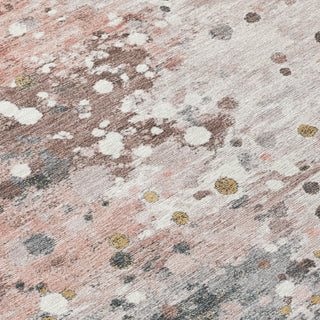 Piper Looms Chantille Abstract ACN2007 Salmon Machine Washable Area Rug Swatch Image