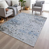 Piper Looms Chantille Abstract ACN2007 Sky Machine Washable Area Rug Lifestyle Image Feature