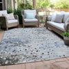 Piper Looms Chantille Abstract ACN2007 Sky Machine Washable Area Rug Outdoor Lifestyle Image Feature