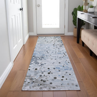 Piper Looms Chantille Abstract ACN2007 Sky Machine Washable Area Rug Runner Lifestyle Image Feature