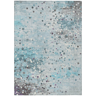 Piper Looms Chantille Abstract ACN2007 Teal Machine Washable Area Rug main image