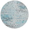 Piper Looms Chantille Abstract ACN2007 Teal Machine Washable Area Rug Round Main Image