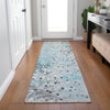 Piper Looms Chantille Abstract ACN2007 Teal Machine Washable Area Rug Runner Lifestyle Image Feature