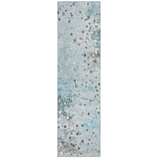 Piper Looms Chantille Abstract ACN2007 Teal Machine Washable Area Rug Runner Main Image