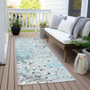 Piper Looms Chantille Abstract ACN2007 Teal Machine Washable Area Rug Runner Outdoor Lifestyle Image Feature