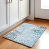 Piper Looms Chantille Abstract ACN2007 Teal Machine Washable Area Rug Scatter Lifestyle Image Feature