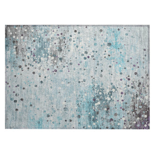 Piper Looms Chantille Abstract ACN2007 Teal Machine Washable Area Rug Scatter Main Image
