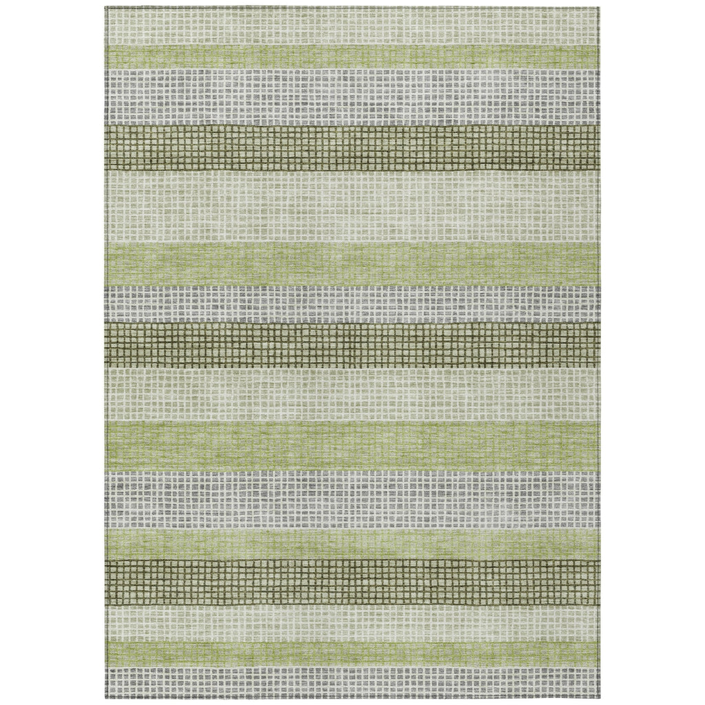 Piper Looms Chantille Stripes ACN2008 Aloe Machine Washable Area Rug main image