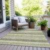 Piper Looms Chantille Stripes ACN2008 Aloe Machine Washable Area Rug Outdoor Lifestyle Image Feature