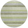 Piper Looms Chantille Stripes ACN2008 Aloe Machine Washable Area Rug Round Main Image