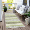Piper Looms Chantille Stripes ACN2008 Aloe Machine Washable Area Rug Runner Outdoor Lifestyle Image Feature
