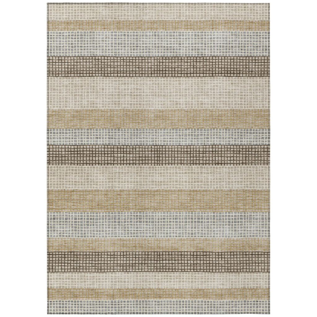 Piper Looms Chantille Stripes ACN2008 Beige Machine Washable Area Rug main image