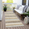 Piper Looms Chantille Stripes ACN2008 Beige Machine Washable Area Rug Runner Outdoor Lifestyle Image Feature