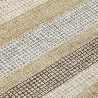 Piper Looms Chantille Stripes ACN2008 Beige Machine Washable Area Rug Swatch Image