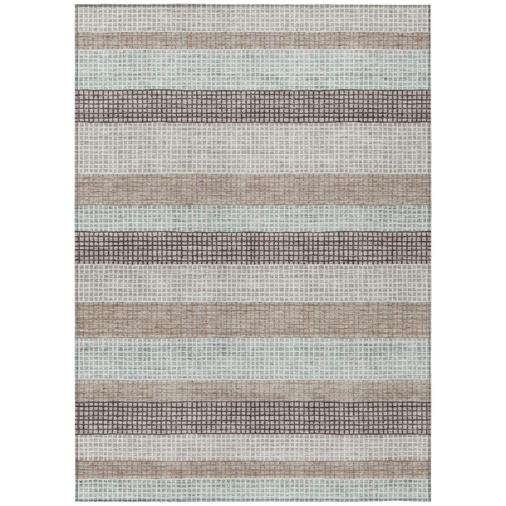 Piper Looms Chantille Stripes ACN2008 Taupe Machine Washable Area Rug main image