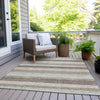 Piper Looms Chantille Stripes ACN2008 Taupe Machine Washable Area Rug Outdoor Lifestyle Image Feature