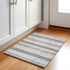 Piper Looms Chantille Stripes ACN2008 Taupe Machine Washable Area Rug Scatter Lifestyle Image Feature