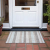 Piper Looms Chantille Stripes ACN2008 Taupe Machine Washable Area Rug Scatter Outdoor Lifestyle Image Feature