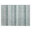 Piper Looms Chantille Stripes ACN2008 Teal Machine Washable Area Rug Scatter Main Image