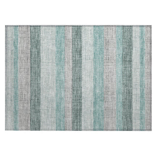Piper Looms Chantille Stripes ACN2008 Teal Machine Washable Area Rug Scatter Main Image