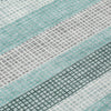 Piper Looms Chantille Stripes ACN2008 Teal Machine Washable Area Rug Swatch Image