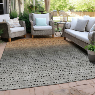 Piper Looms Chantille Abstract ACN2009 Copper Machine Washable Area Rug Outdoor Lifestyle Image Feature