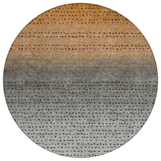 Piper Looms Chantille Abstract ACN2009 Copper Machine Washable Area Rug Round Main Image