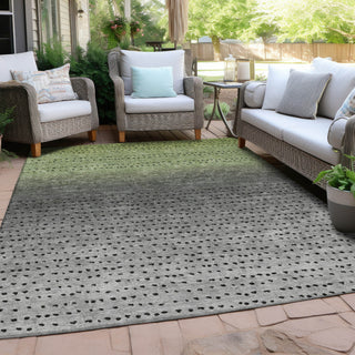 Piper Looms Chantille Abstract ACN2009 Fern Machine Washable Area Rug Outdoor Lifestyle Image Feature