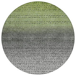 Piper Looms Chantille Abstract ACN2009 Fern Machine Washable Area Rug Round Main Image