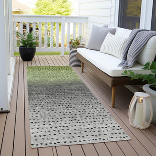 Piper Looms Chantille Abstract ACN2009 Fern Machine Washable Area Rug Runner Outdoor Lifestyle Image Feature