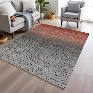 Piper Looms Chantille Abstract ACN2009 Paprika Machine Washable Area Rug Lifestyle Image Feature