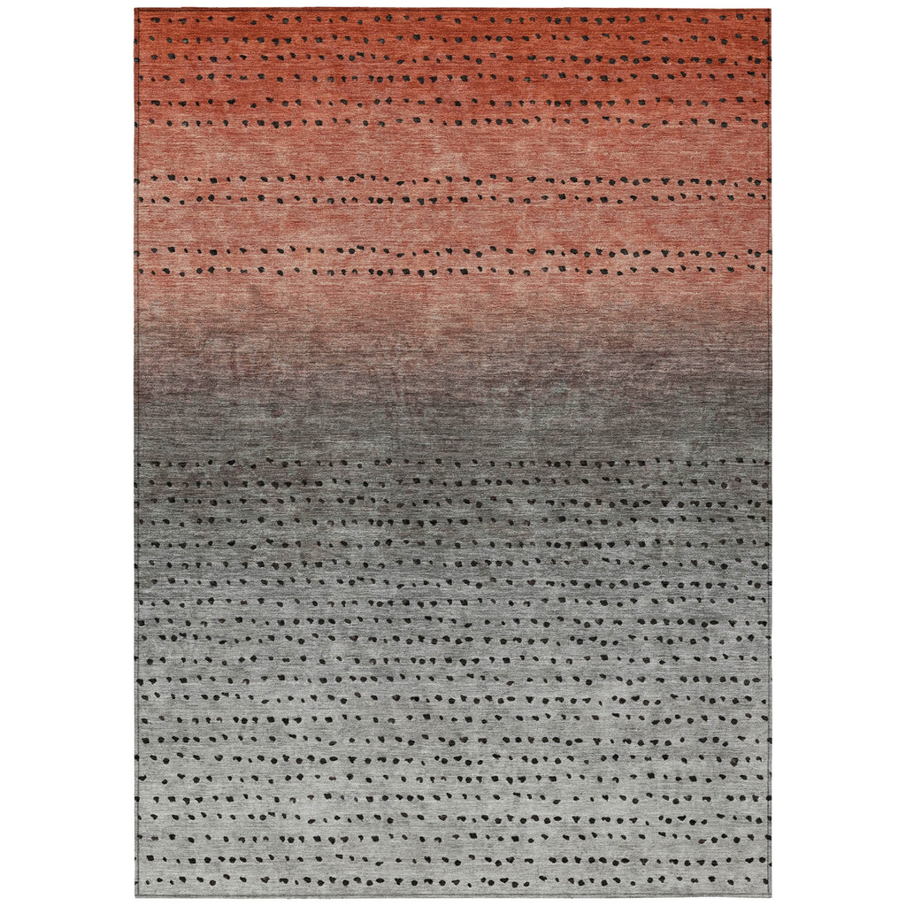 Piper Looms Chantille Abstract ACN2009 Paprika Machine Washable Area Rug main image