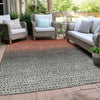 Piper Looms Chantille Abstract ACN2009 Paprika Machine Washable Area Rug Outdoor Lifestyle Image Feature