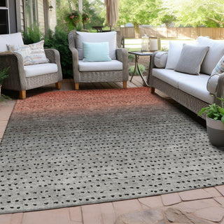 Piper Looms Chantille Abstract ACN2009 Paprika Machine Washable Area Rug Outdoor Lifestyle Image Feature