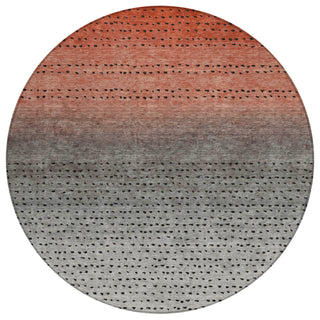 Piper Looms Chantille Abstract ACN2009 Paprika Machine Washable Area Rug Round Main Image