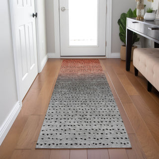 Piper Looms Chantille Abstract ACN2009 Paprika Machine Washable Area Rug Runner Lifestyle Image Feature