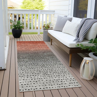 Piper Looms Chantille Abstract ACN2009 Paprika Machine Washable Area Rug Runner Outdoor Lifestyle Image Feature