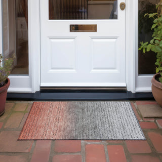 Piper Looms Chantille Abstract ACN2009 Paprika Machine Washable Area Rug Scatter Outdoor Lifestyle Image Feature