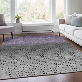 Piper Looms Chantille Abstract ACN2009 Purple Machine Washable Area Rug Lifestyle Image Feature