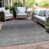 Piper Looms Chantille Abstract ACN2009 Purple Machine Washable Area Rug Outdoor Lifestyle Image Feature