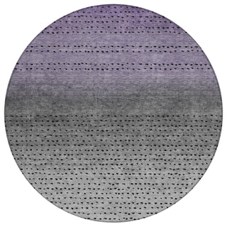 Piper Looms Chantille Abstract ACN2009 Purple Machine Washable Area Rug Round Main Image