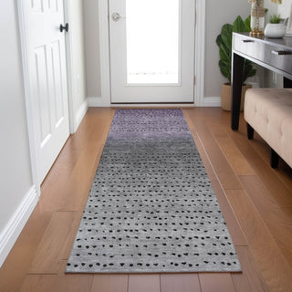 Piper Looms Chantille Abstract ACN2009 Purple Machine Washable Area Rug Runner Lifestyle Image Feature